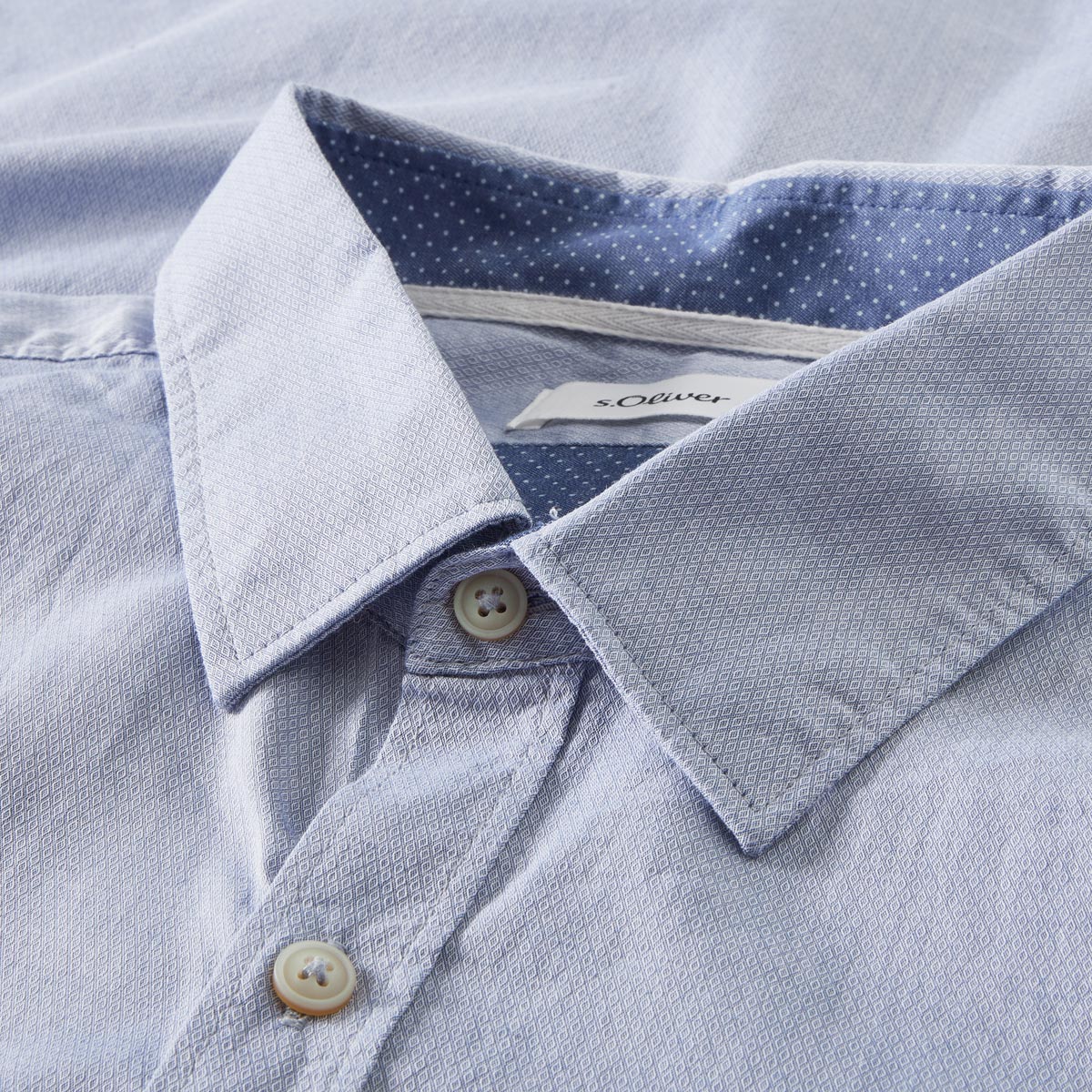 s.Oliver Freizeithemd aus Baumwolle blau