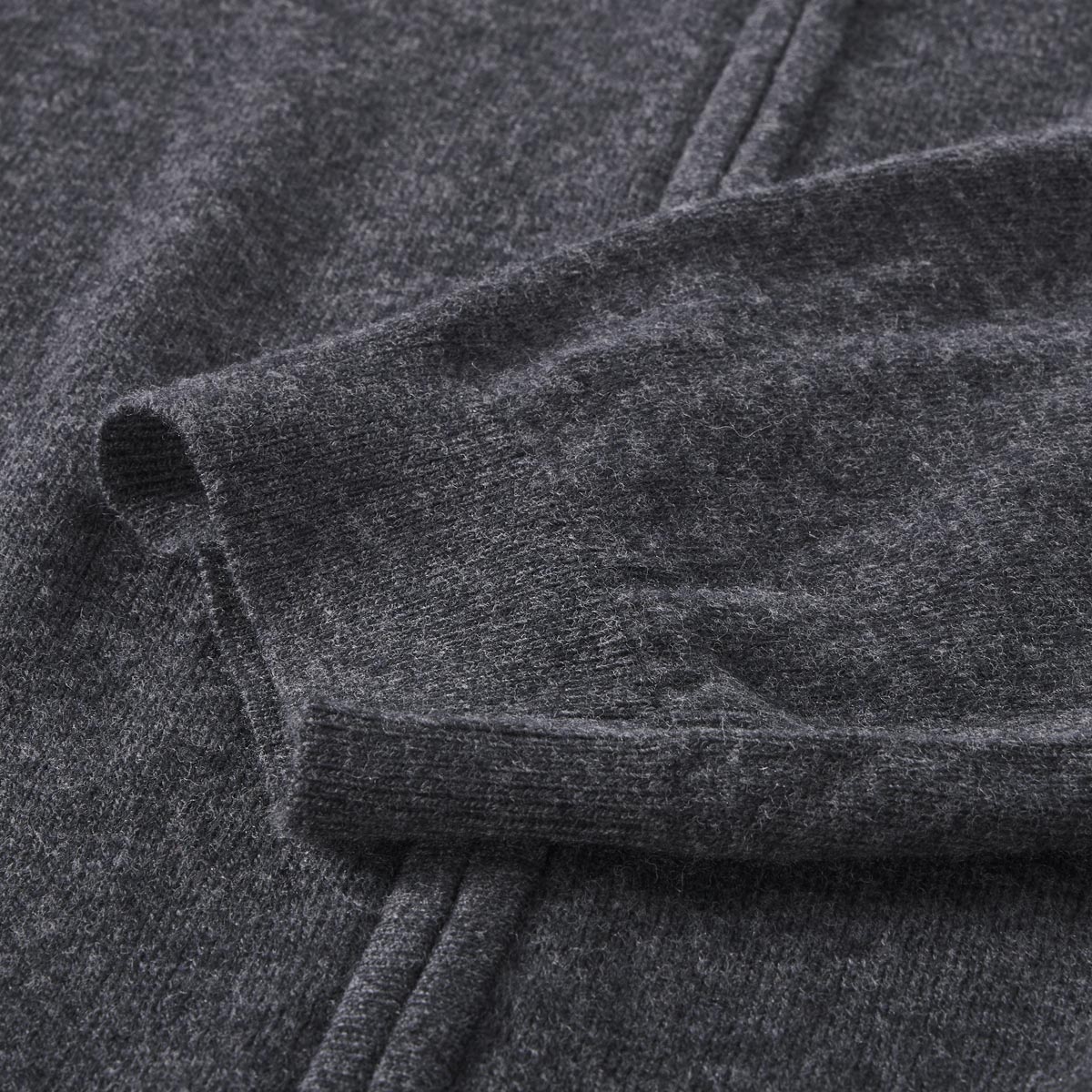 Gant Feinstrickjacke mit Lammwolle anthrazit