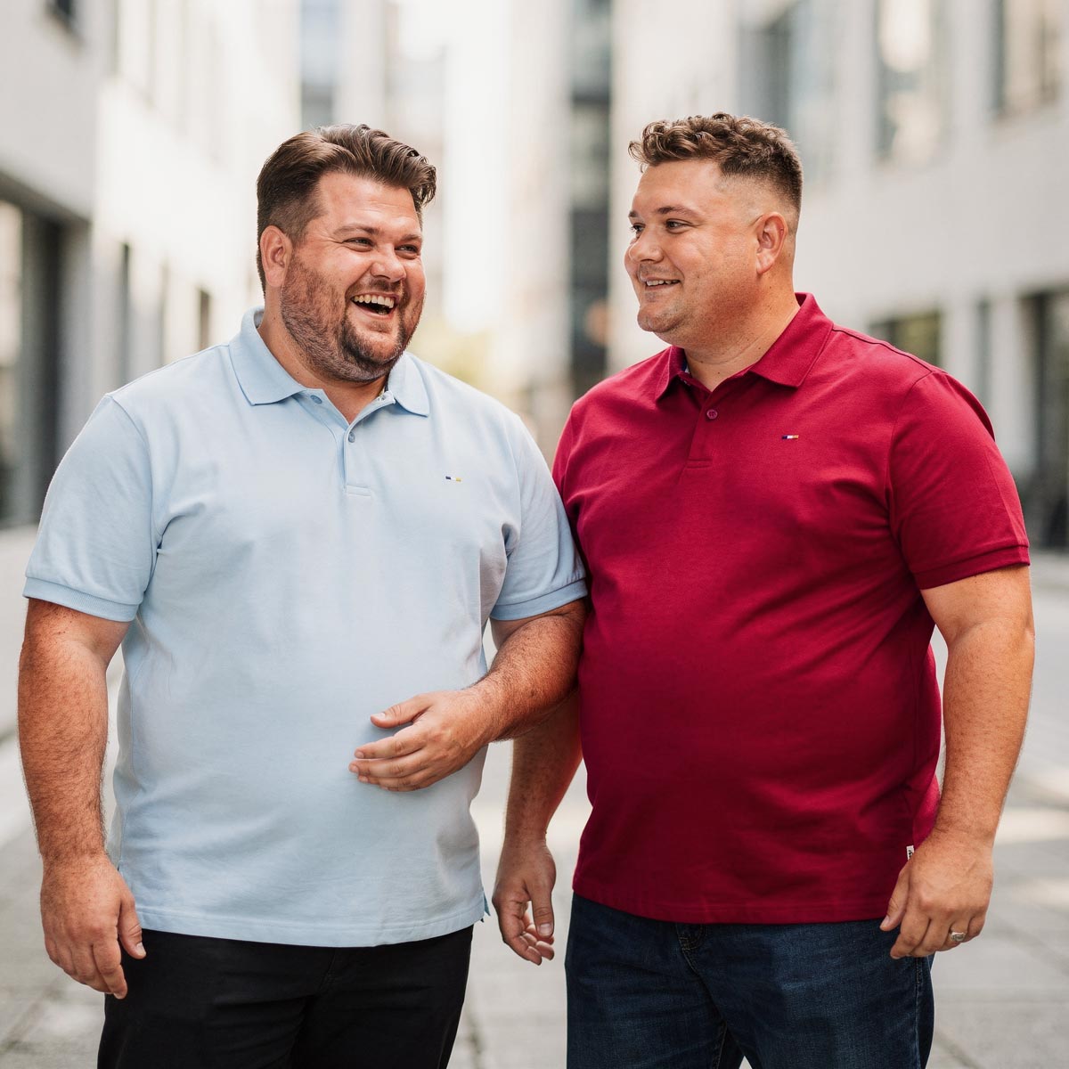 Pfundskerl Doppelpack Poloshirt aus Baumwolle beere/hellblau