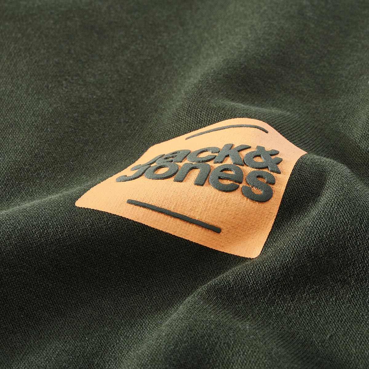Jack&Jones Sweatshirt mit Label-Print grün