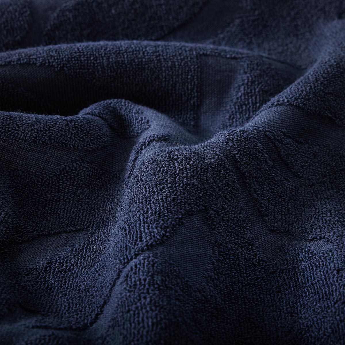 BOSS T-Shirt aus Frottee dunkelblau