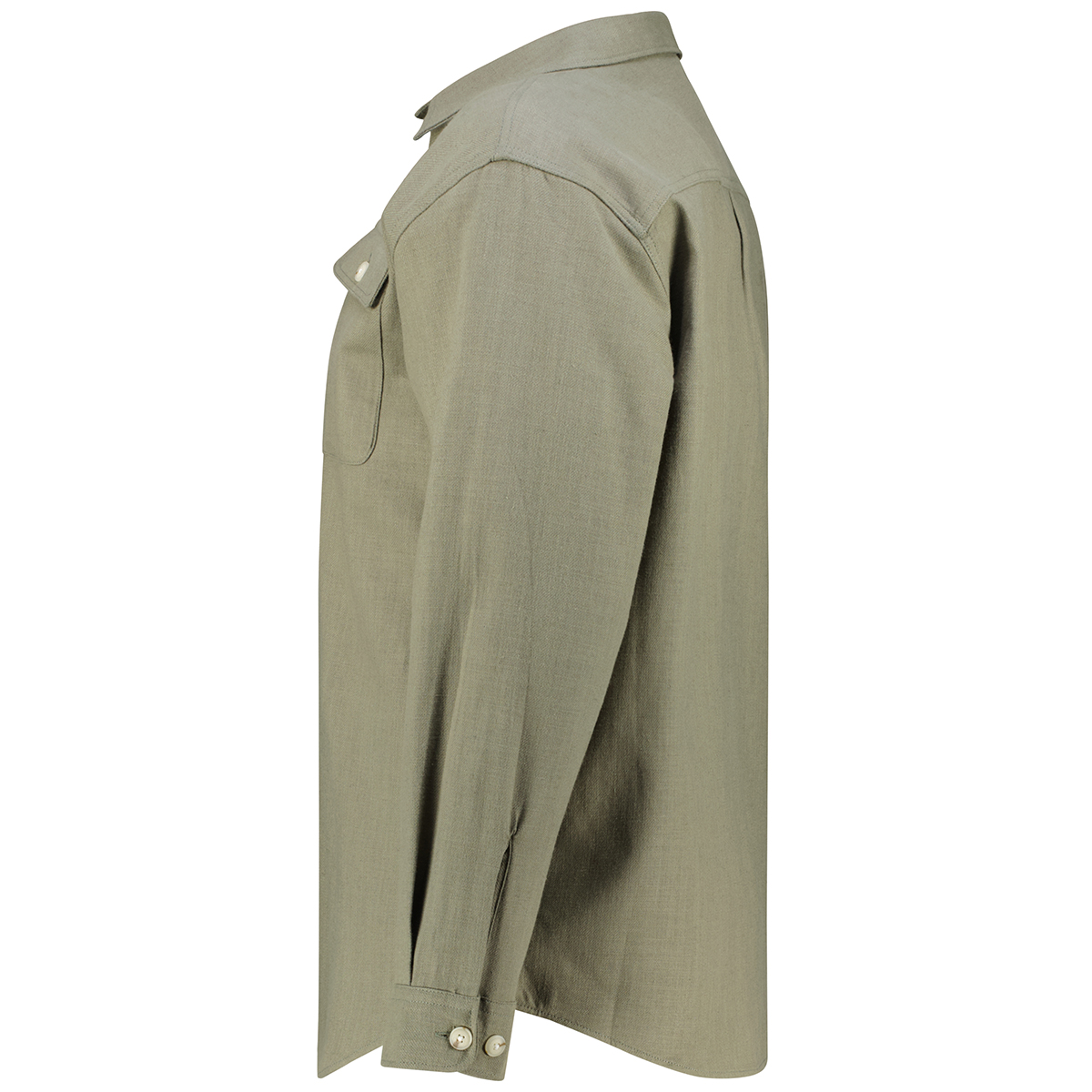 Jack&Jones Hemdjacke aus Baumwoll-Leinen-Mix grün