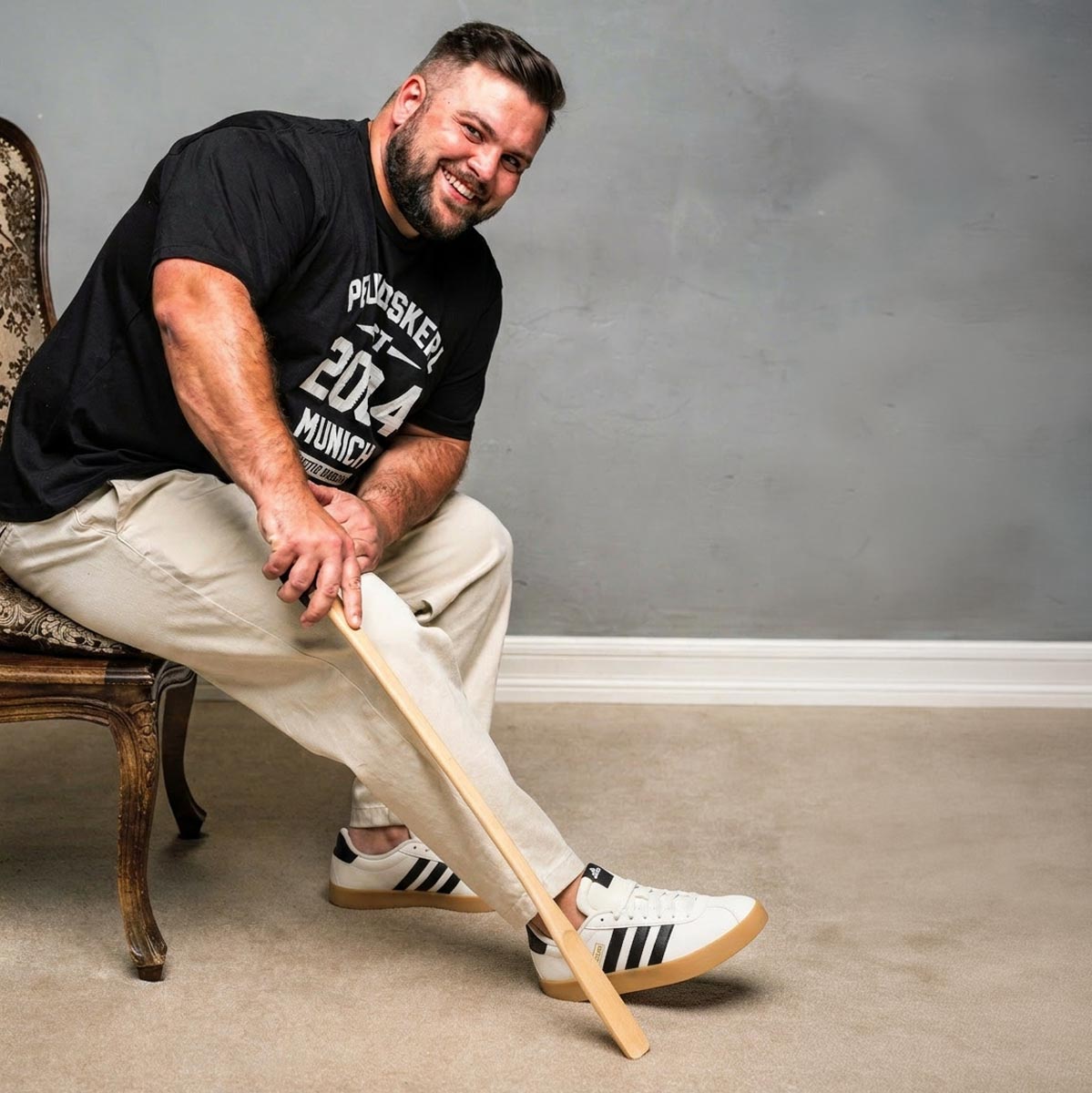 Barth Extralanger Schuhlöffel aus Buchenholz, 78cm hellbraun