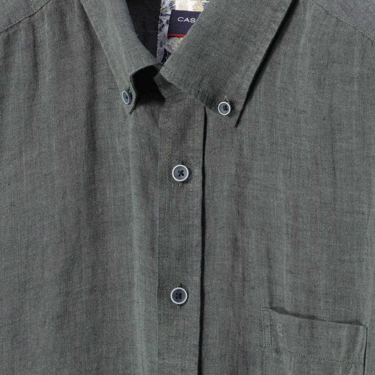 CASA MODA Freizeithemd aus Leinen, Short Style grün CASA MODA Freizeithemd aus Leinen, Short Style grün