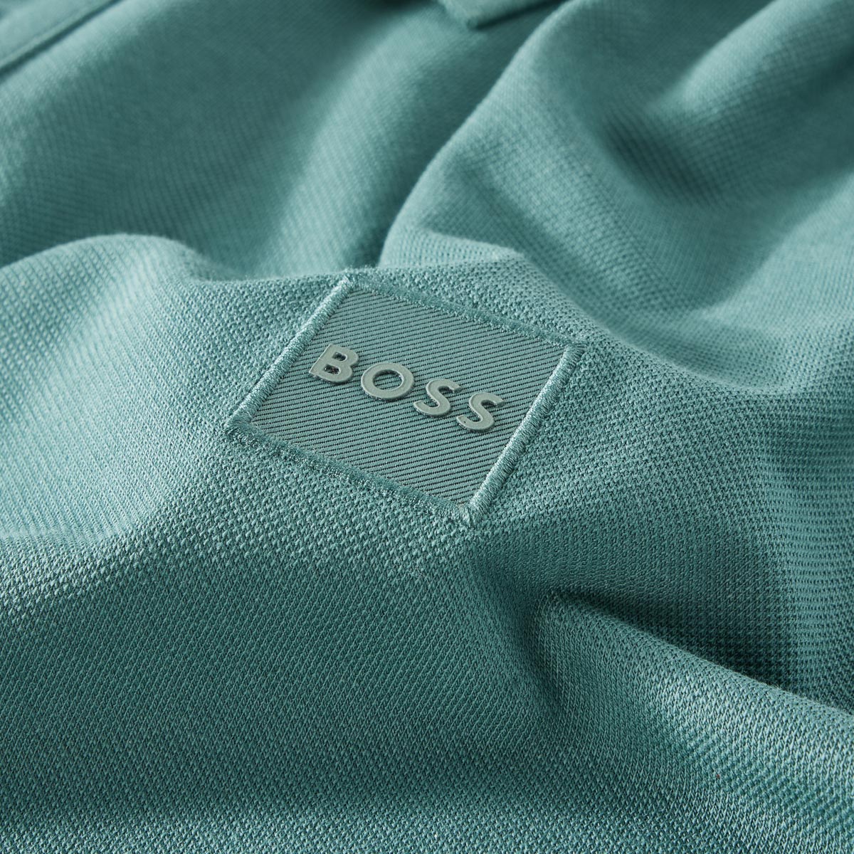 BOSS Poloshirt mit Elasthan petrol