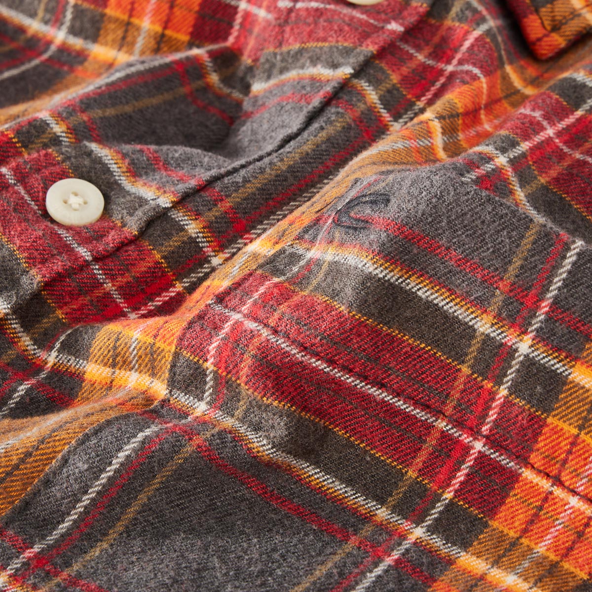 camel active Flanellhemd mit Karomuster orange