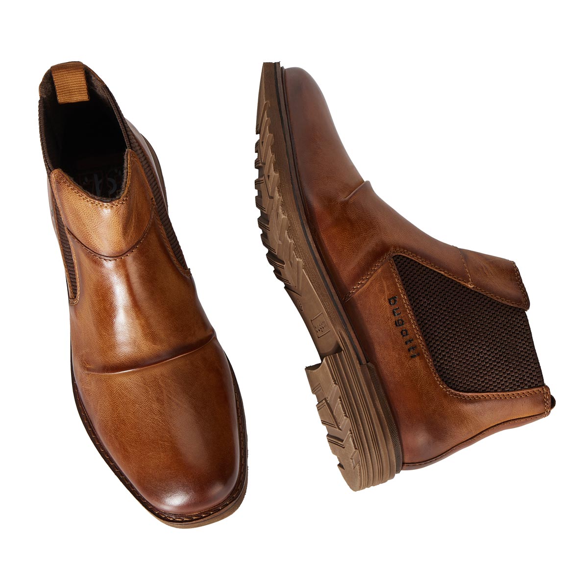 bugatti Chelsea Boot aus Leder cognac