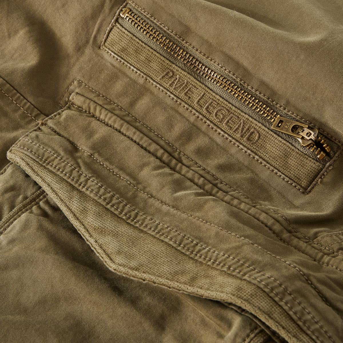 PME LEGEND Stretch-Cargo-Hose, Regular Fit oliv