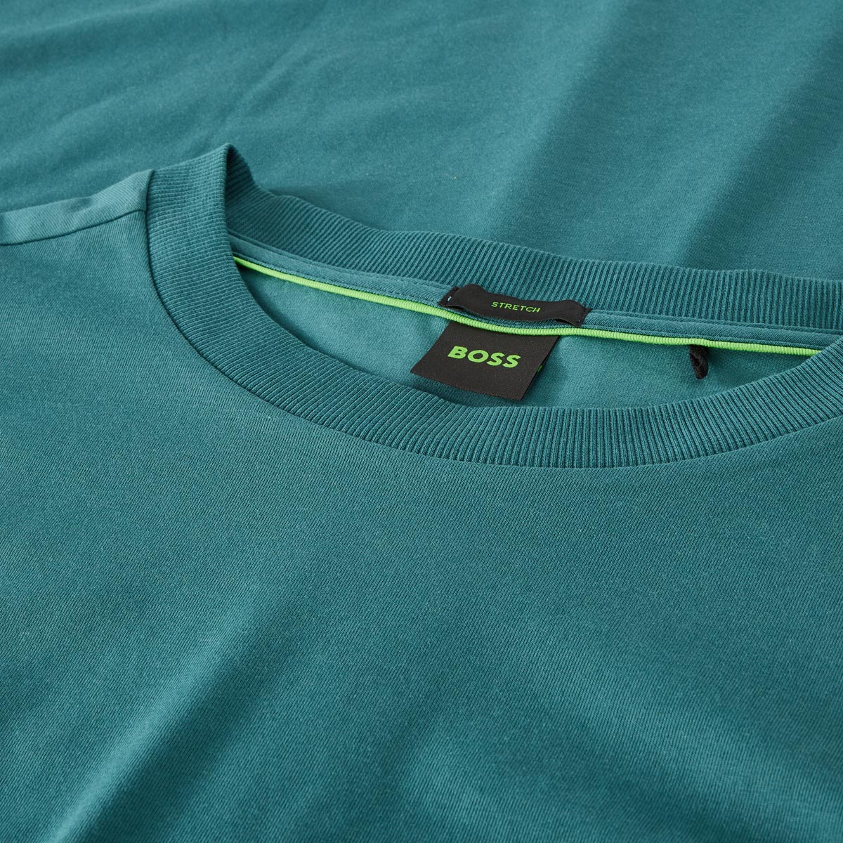 BOSS T-Shirt mit Elasthan dunkelgrün