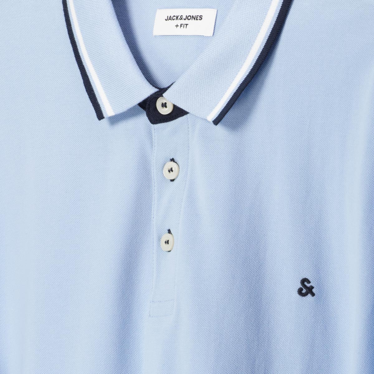 Jack&Jones Poloshirt mit Kontrastdetails hellblau
