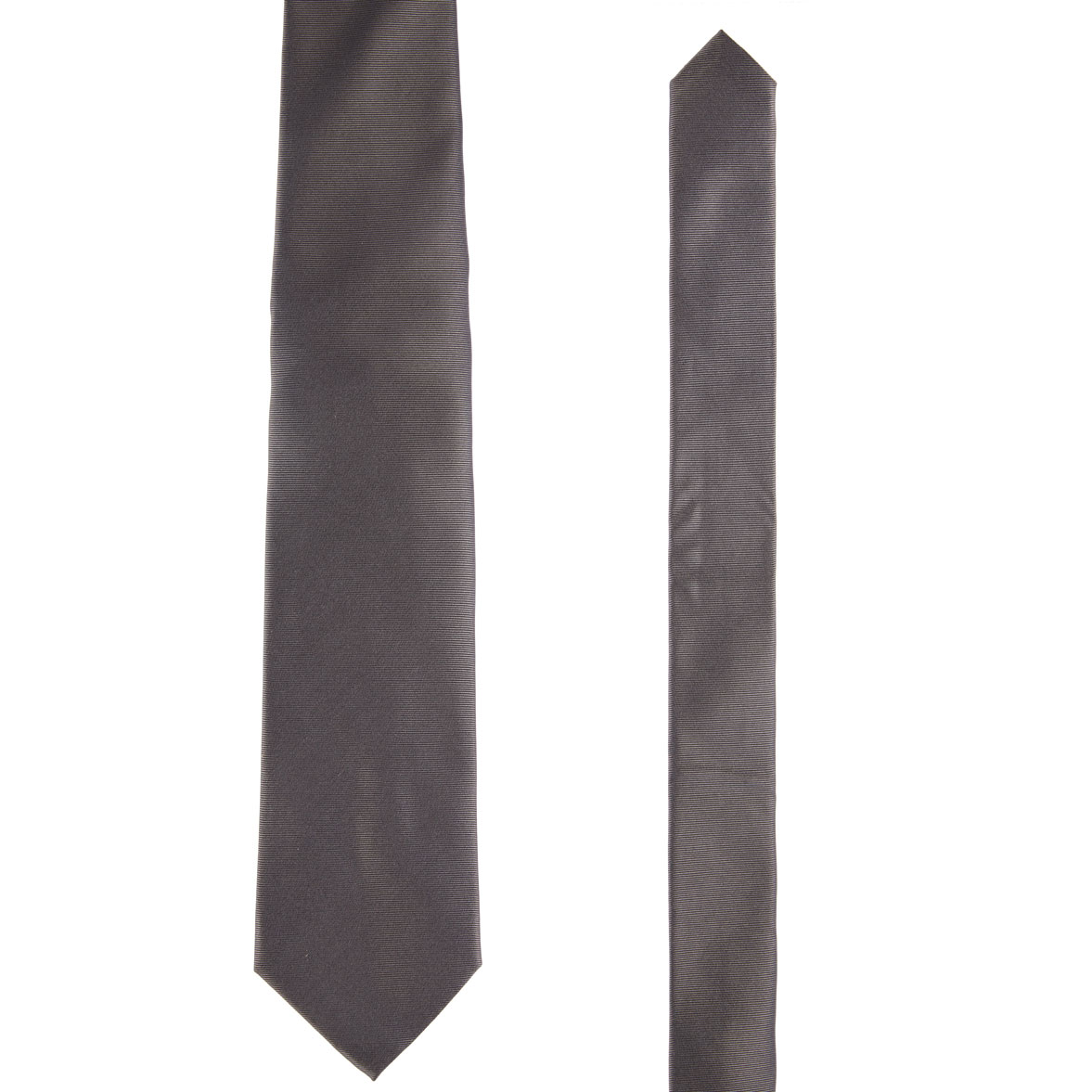 Seidenfalter Extralange Seidenkrawatte mit feiner Streifenstruktur hellgrau