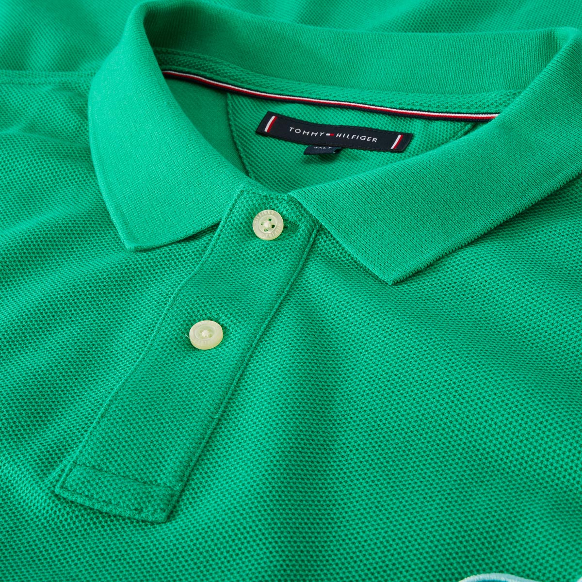 Tommy Hilfiger Poloshirt mit Label-Stickerei grün