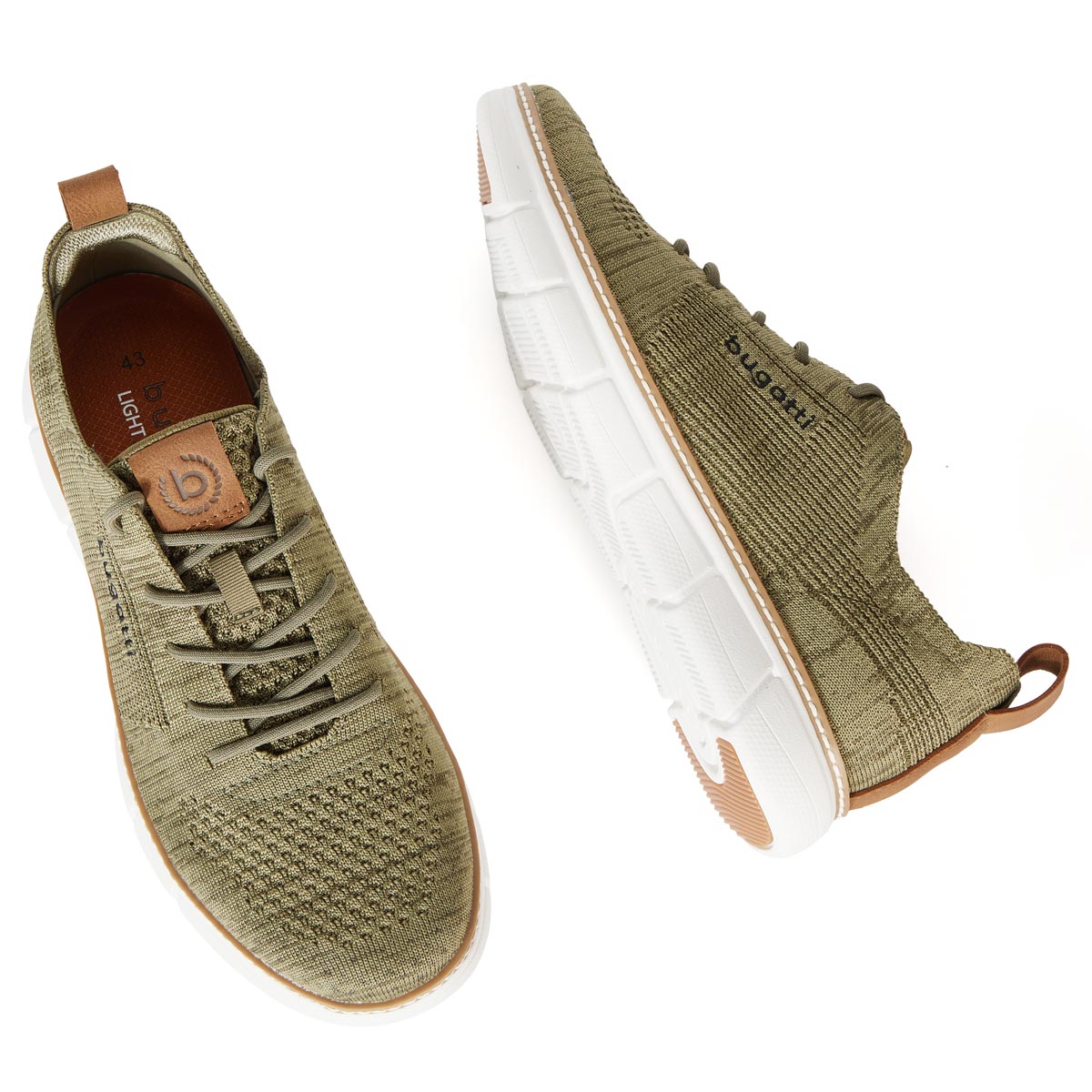 bugatti Leichter Sneaker mit Wechselfußbett, atmungsaktiv grün