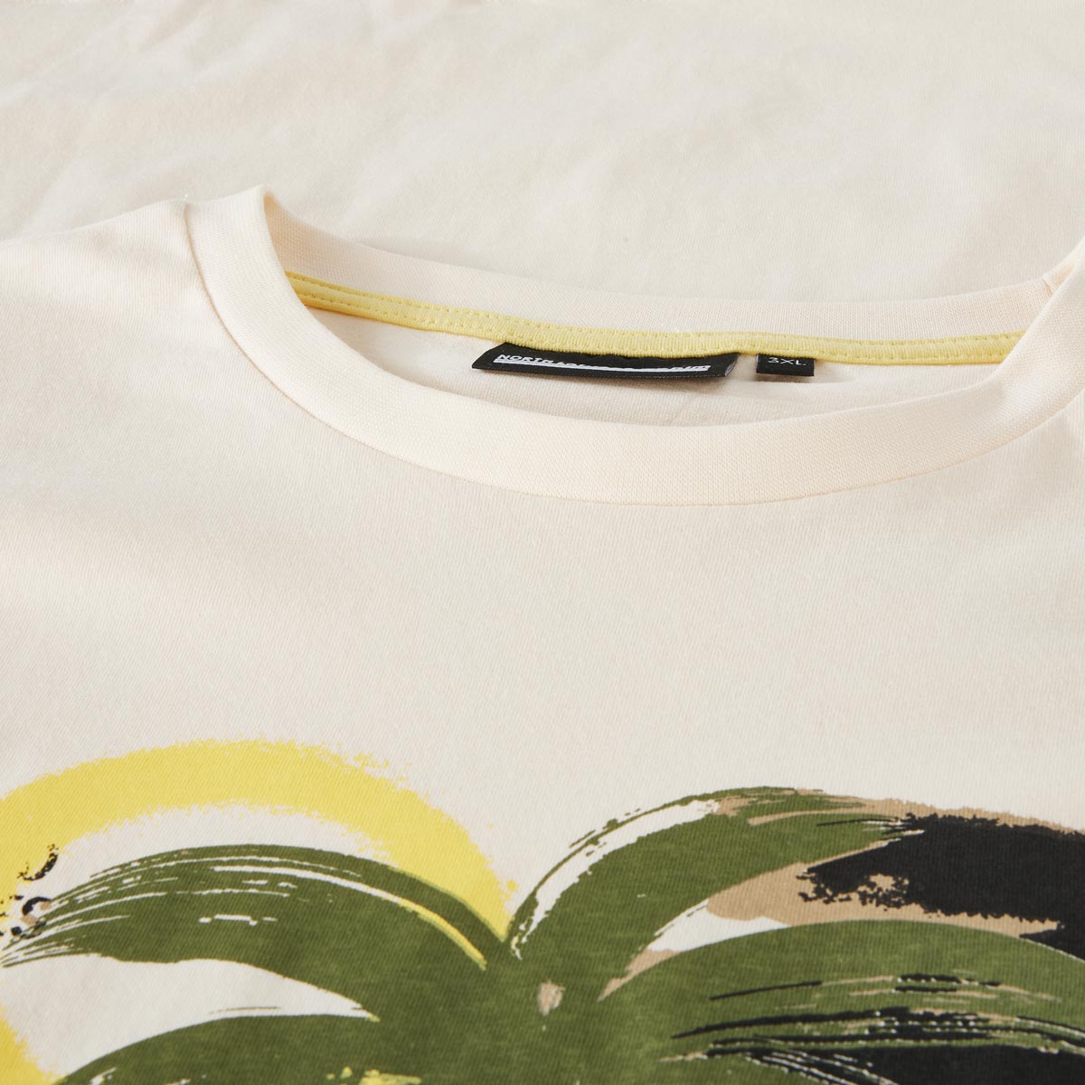 North T-Shirt mit Motiv-Print Farbe cremeweiß Größe: 5XL günstig online kaufen