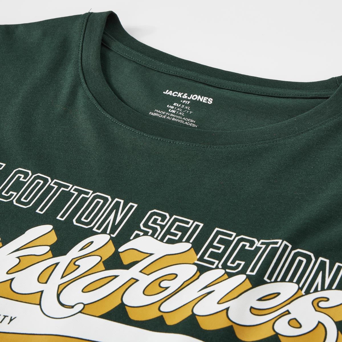 Jack&Jones T-Shirt mit Label-Print dunkelgrün