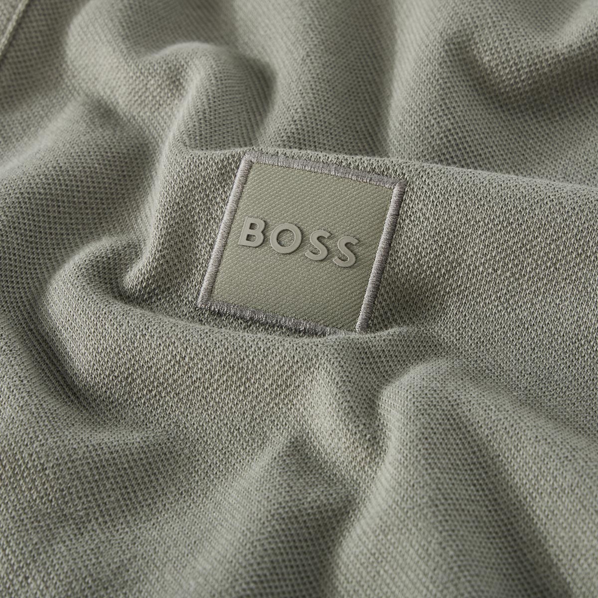 BOSS Poloshirt mit Biobaumwolle grau