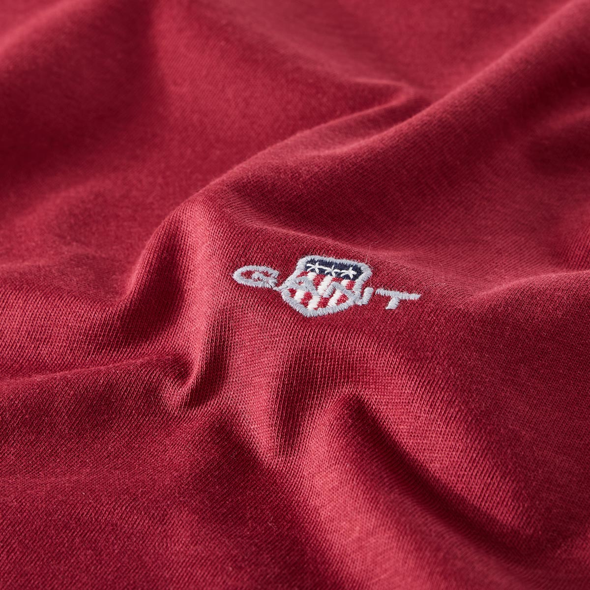 Gant T-Shirt aus Baumwolle dunkelrot