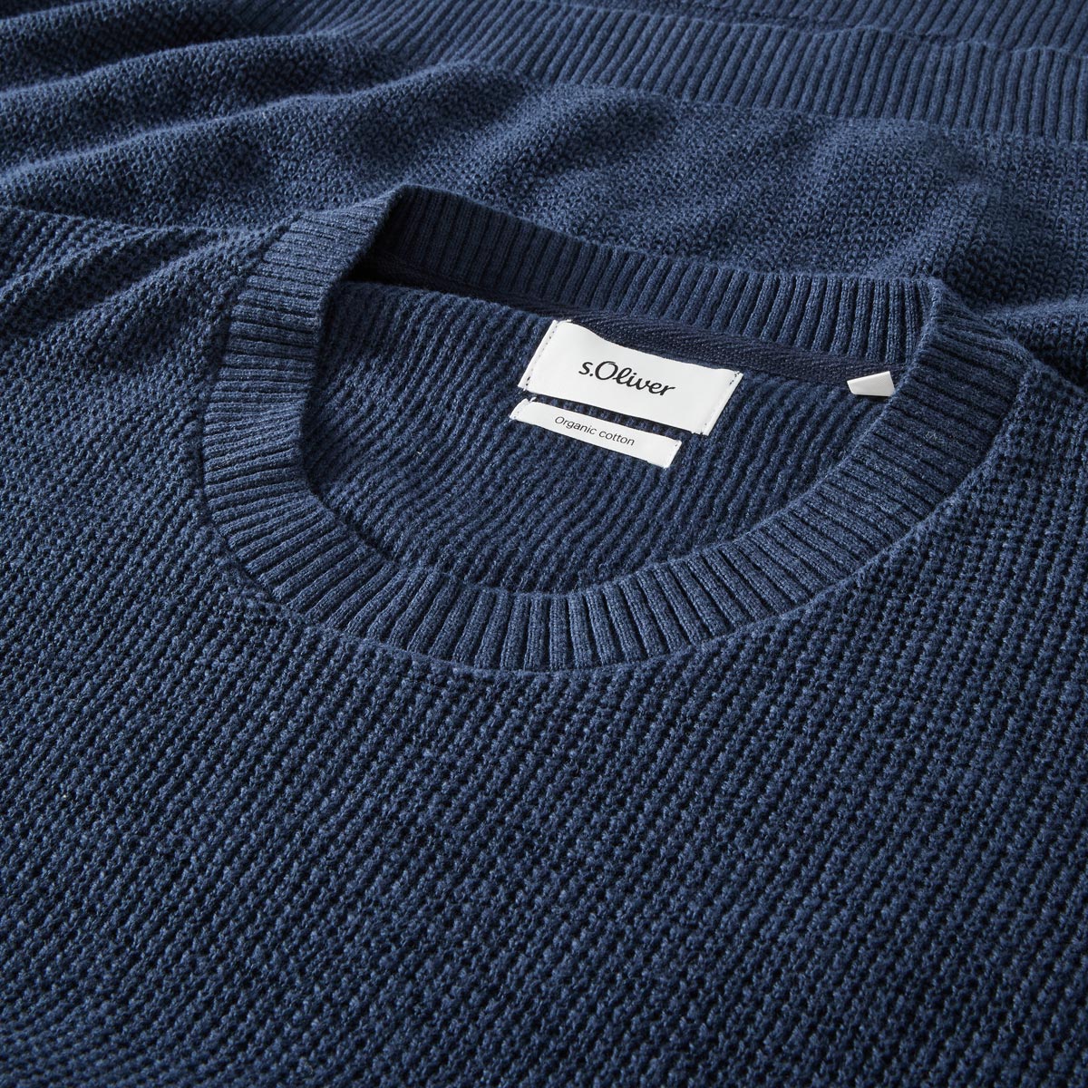 s.Oliver Pullover aus Baumwolle blau