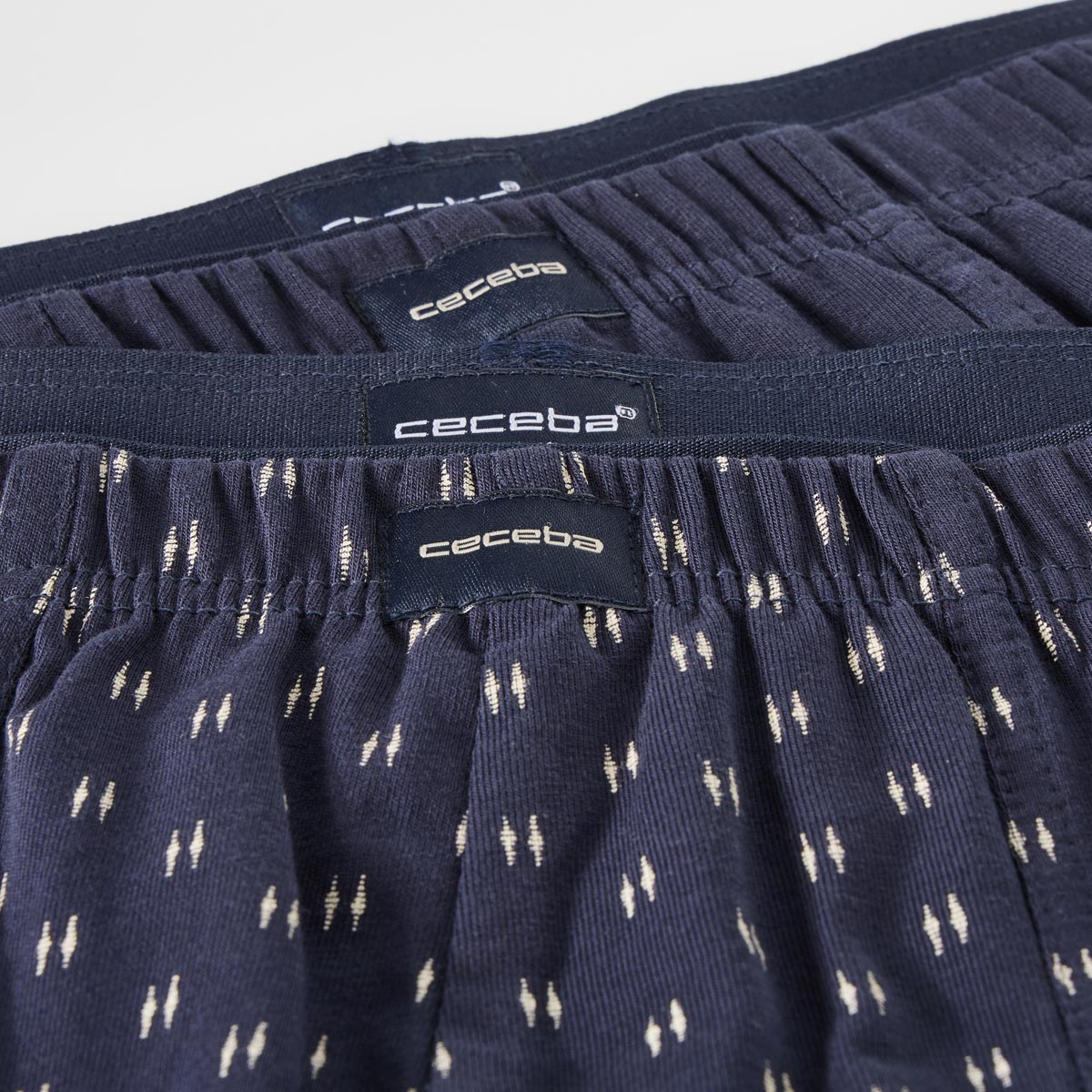 Ceceba Doppelpack Pants aus Baumwolljersey, elastisch und weich blau