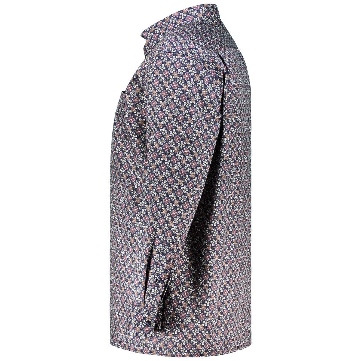 VENTI Businesshemd mit floralem Muster blau