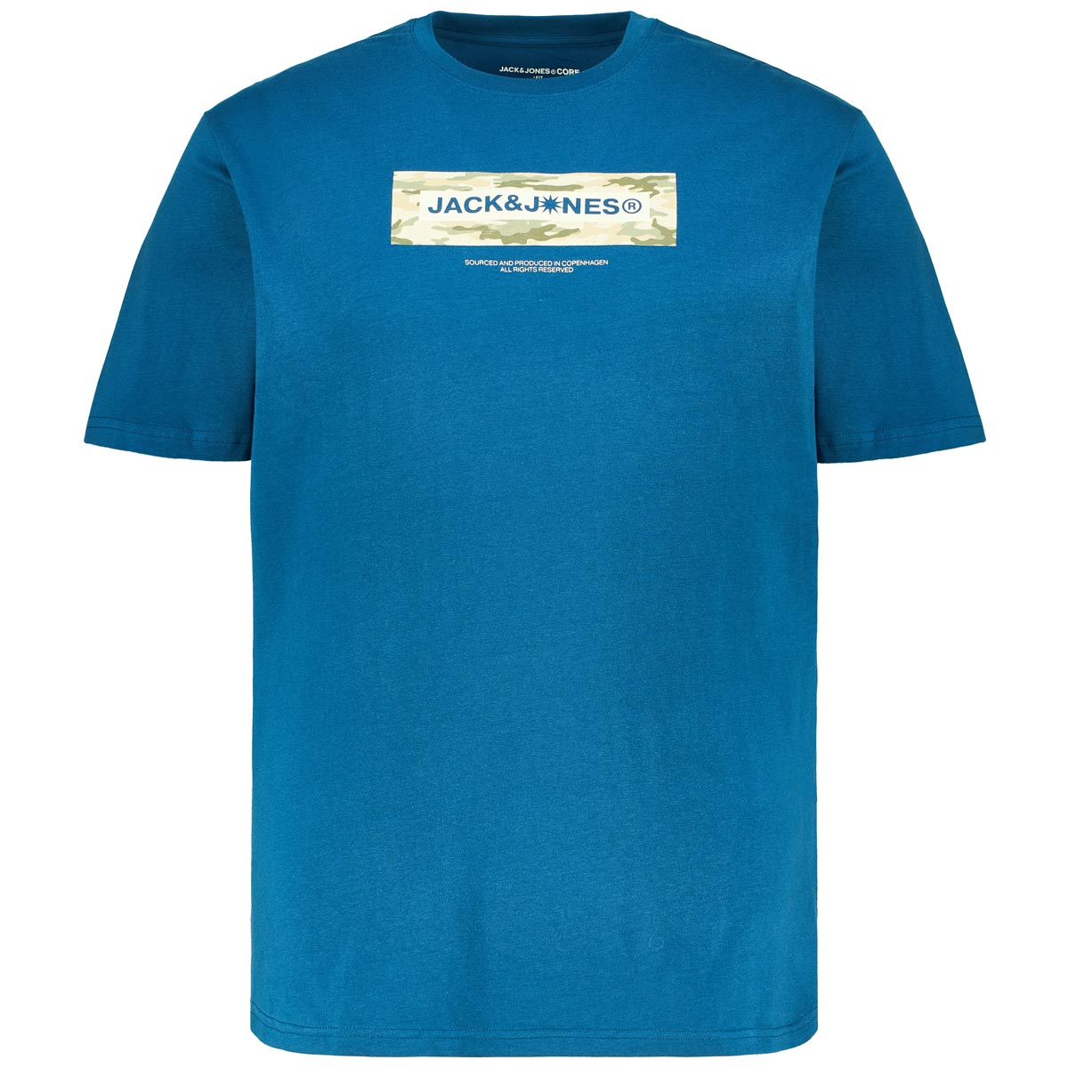 Jack&Jones T-Shirt mit Label-Print Farbe dunkelblau Größe: 3XL günstig online kaufen