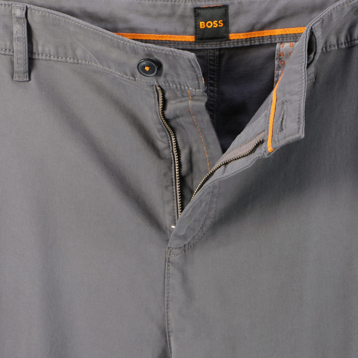 BOSS Stretch-Chinos, Tapered Fit grau