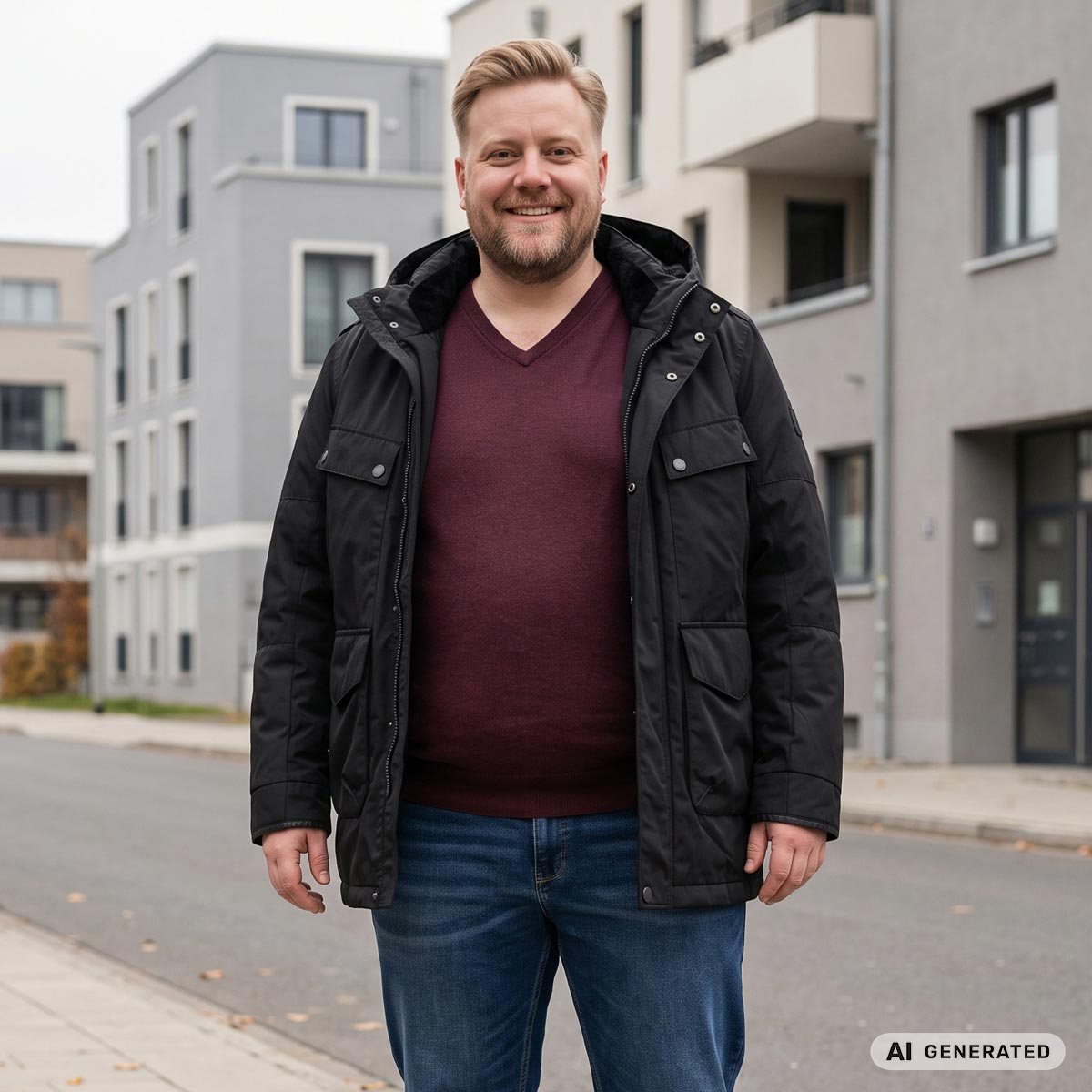 CASA MODA Freizeitjacke, wasser- und windabweisend schwarz