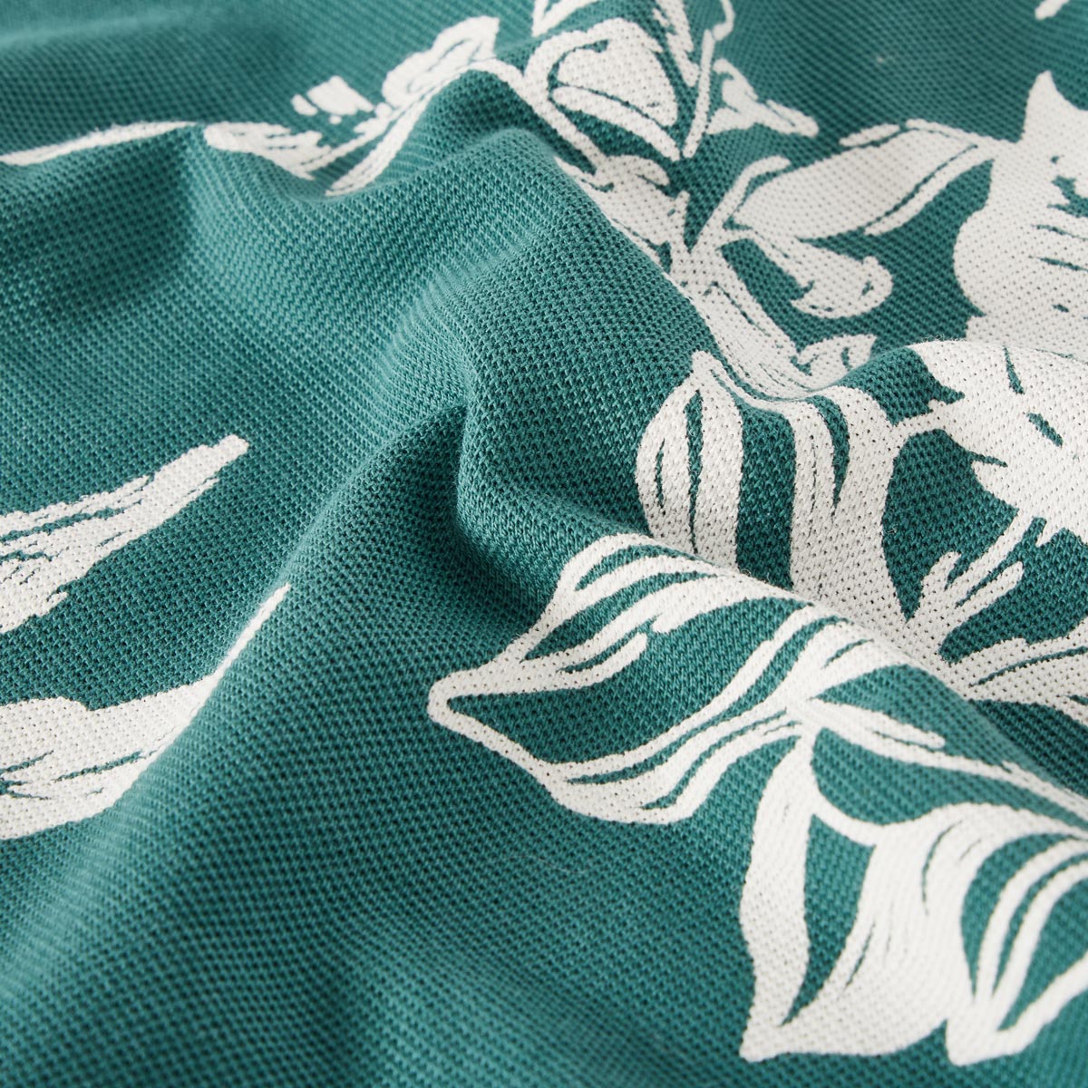 Lerros Poloshirt mit Allover-Muster dunkelgrün