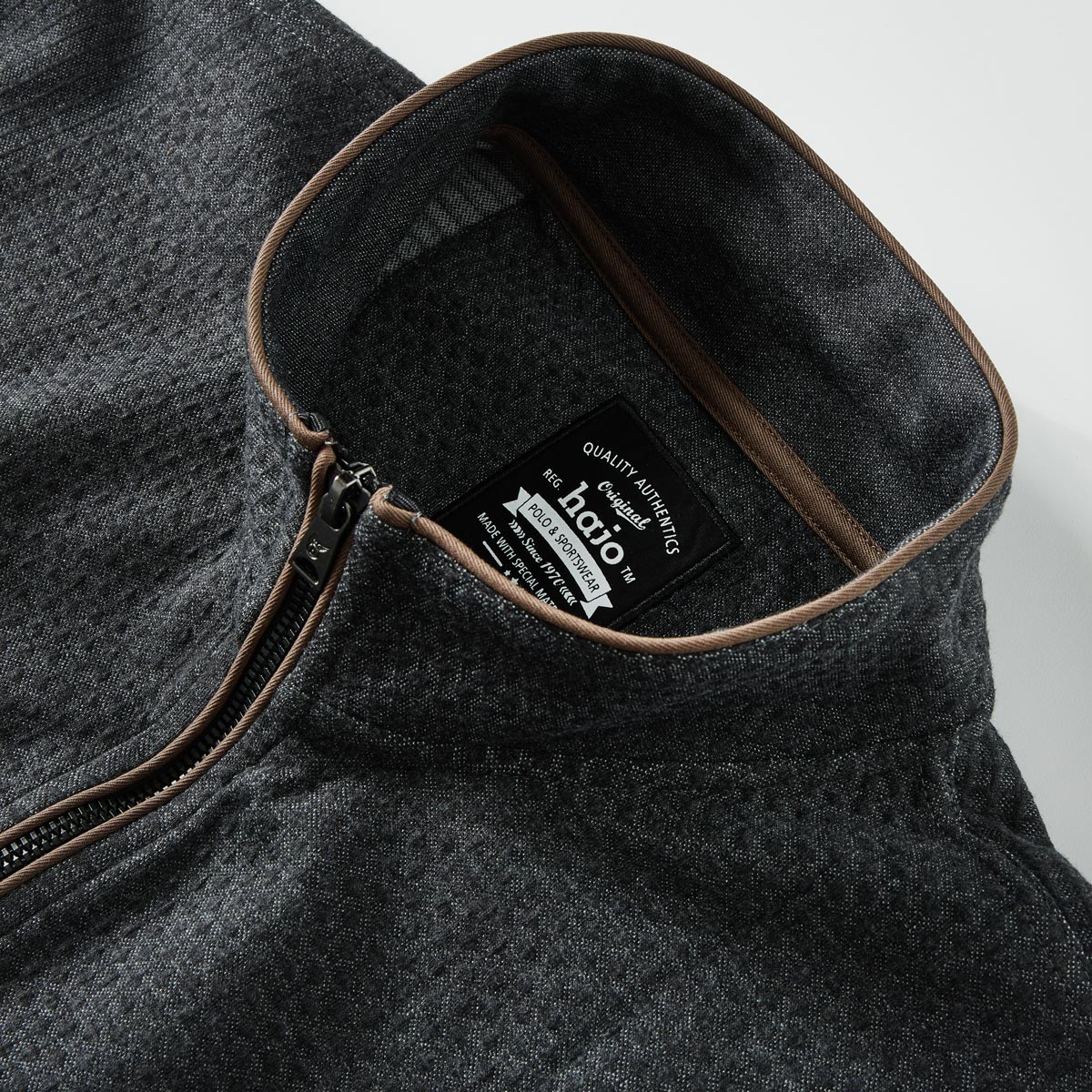 Hajo Sweatjacke mit "Stay Fresh" grau