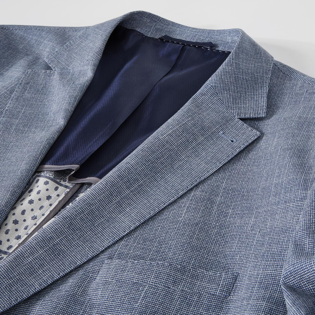 Weis Stretch-Sakko mit Musterung "Diego C" blau