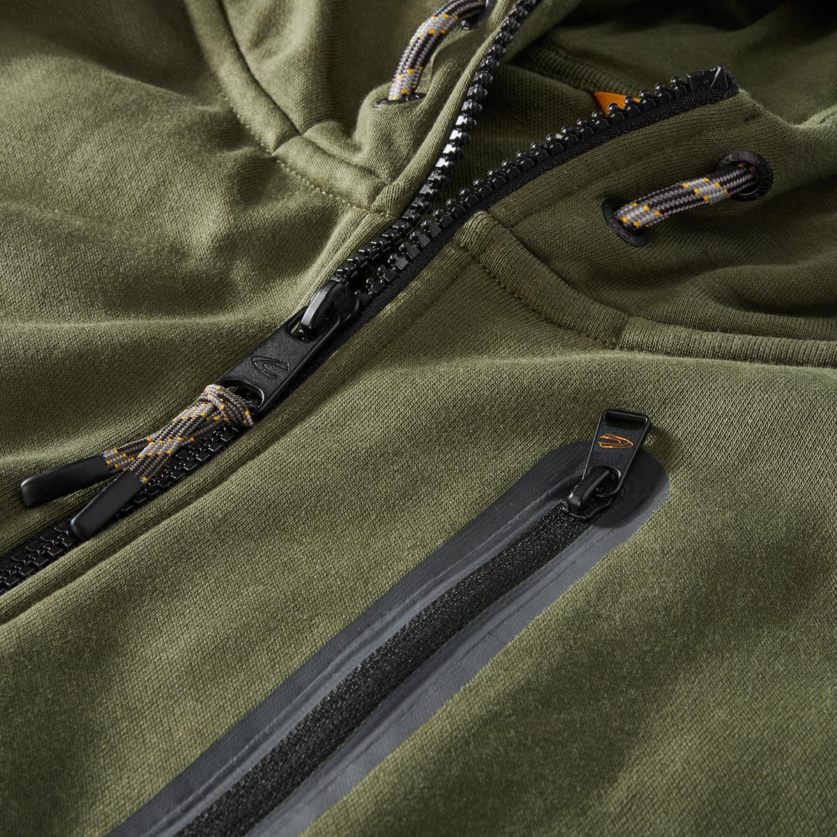 camel active Sweatjacke aus Baumwollmischung oliv