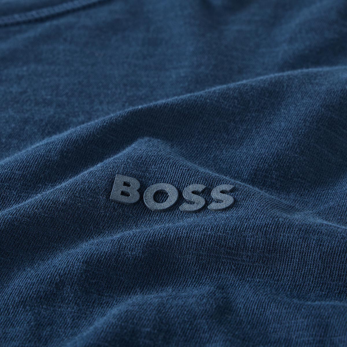 BOSS T-Shirt aus Biobaumwolle mittelblau