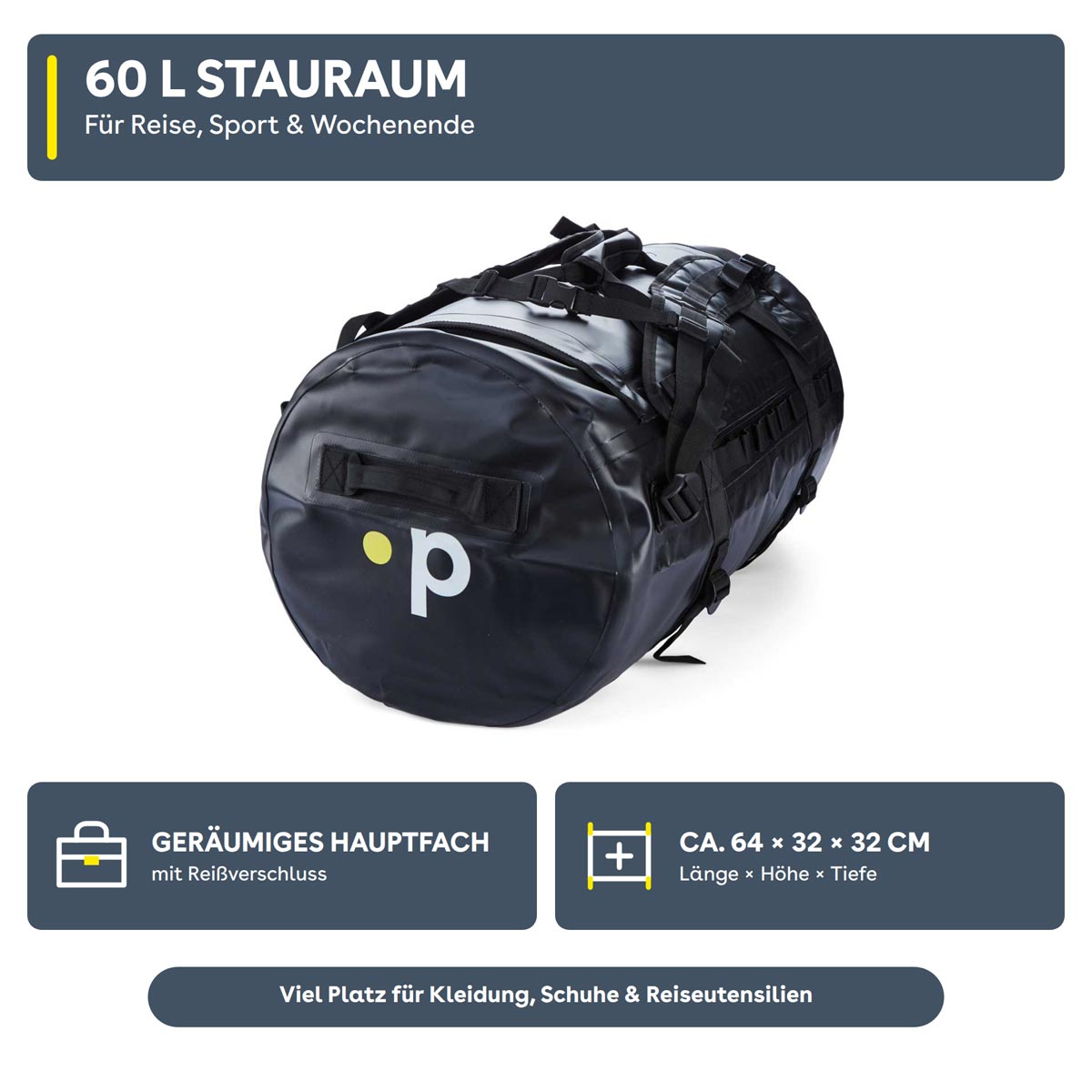 Pfundskerl Reisetasche schwarz