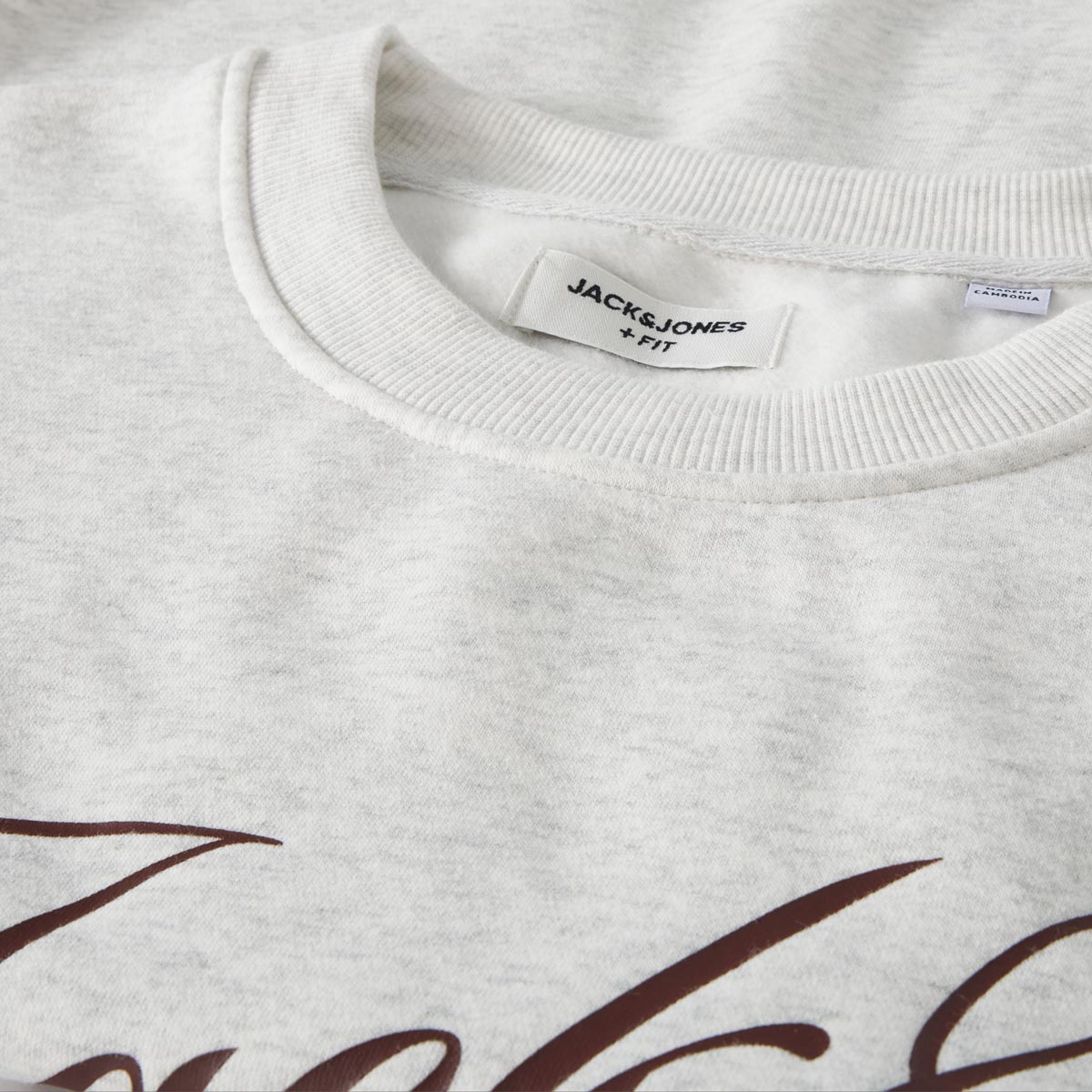 Jack&Jones Sweatshirt mit Label-Print weiß