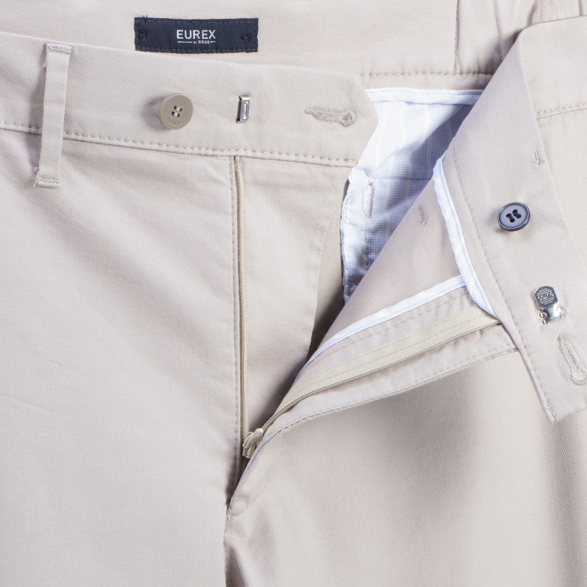 Eurex by Brax Stretch-Chinos "Thilo", Tapered Fit hellgrau