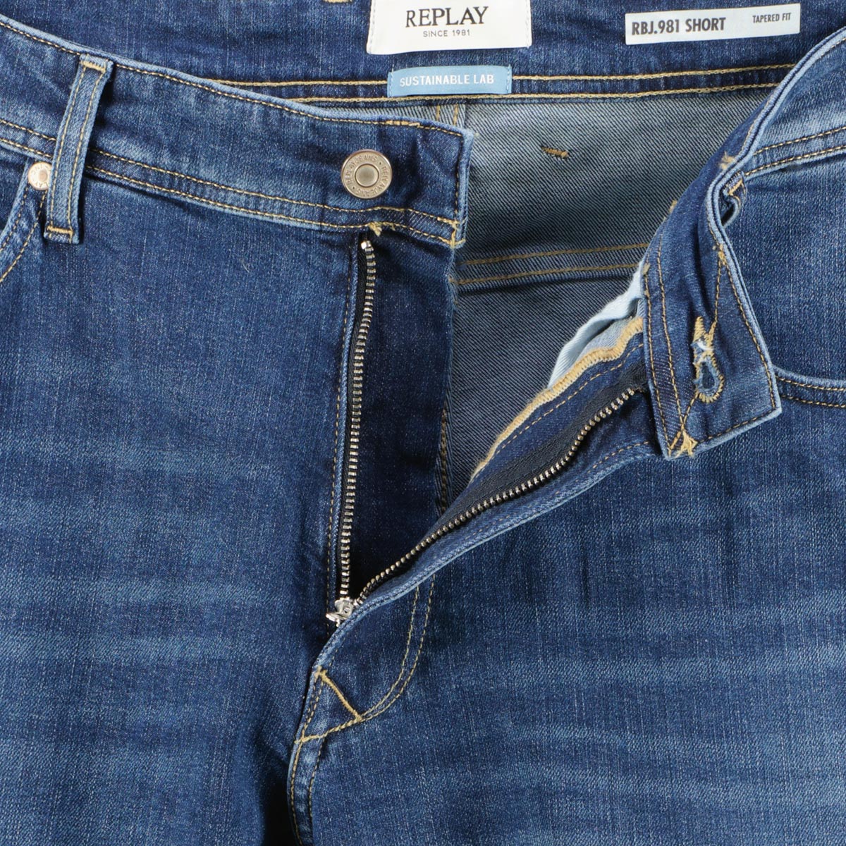 Replay Jeans-Shorts mit Stretch dunkelblau Replay Jeans-Shorts mit Stretch dunkelblau