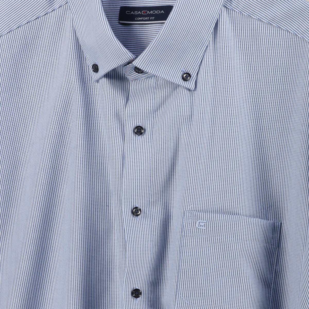 CASA MODA Businesshemd, bügelfrei, langarm jeansblau