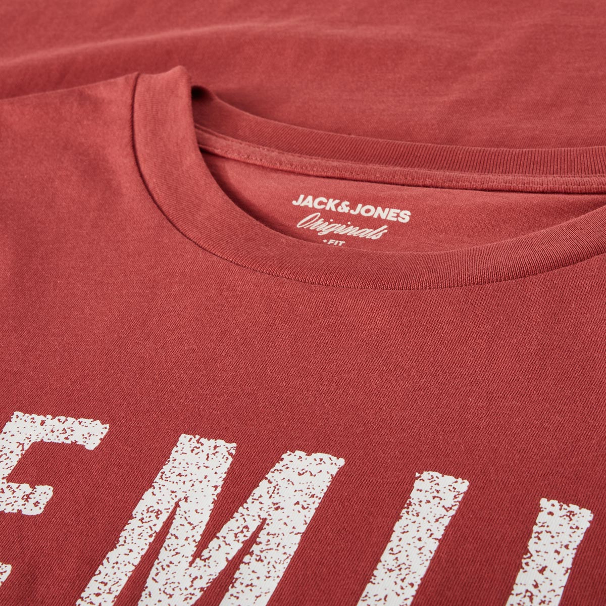 Jack&Jones T-Shirt mit Motiv-Print Farbe rot Größe: 4XL günstig online kaufen