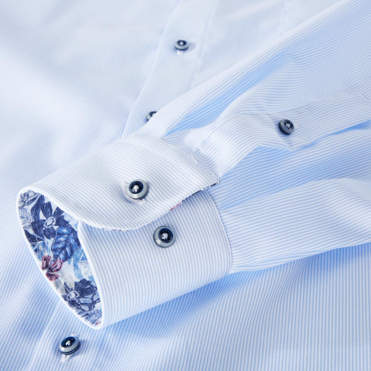 VENTI Businesshemd mit Streifen, bügelfrei blau