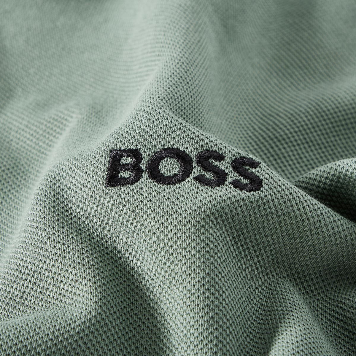 BOSS Poloshirt mit Kontrastdetails dunkelgrün