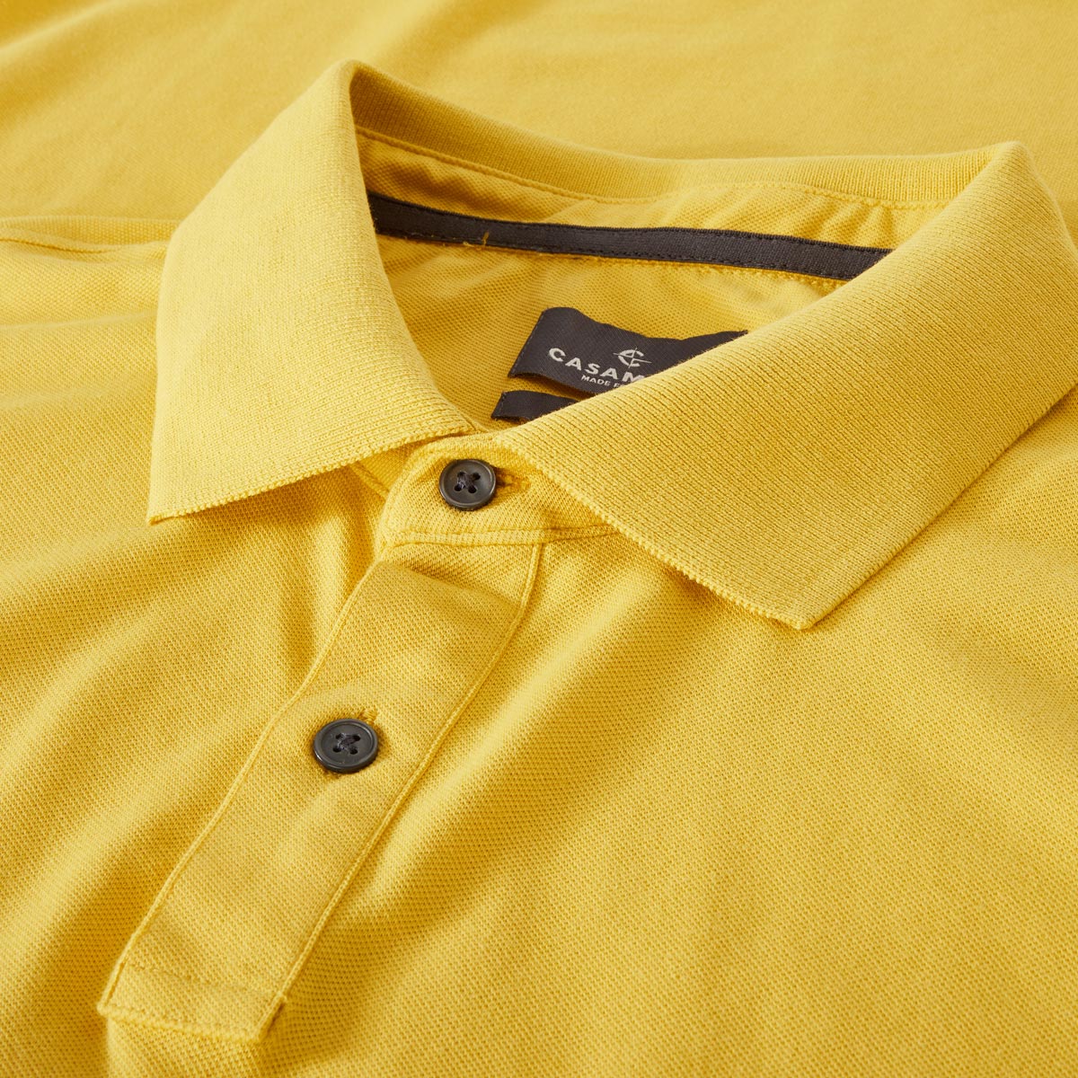 CASA MODA Poloshirt mit Elasthan gelb