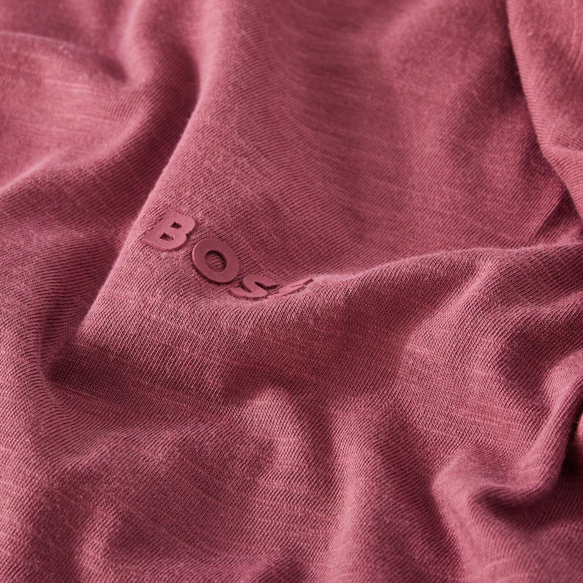 BOSS Basic T-Shirt aus Biobaumwolle rot
