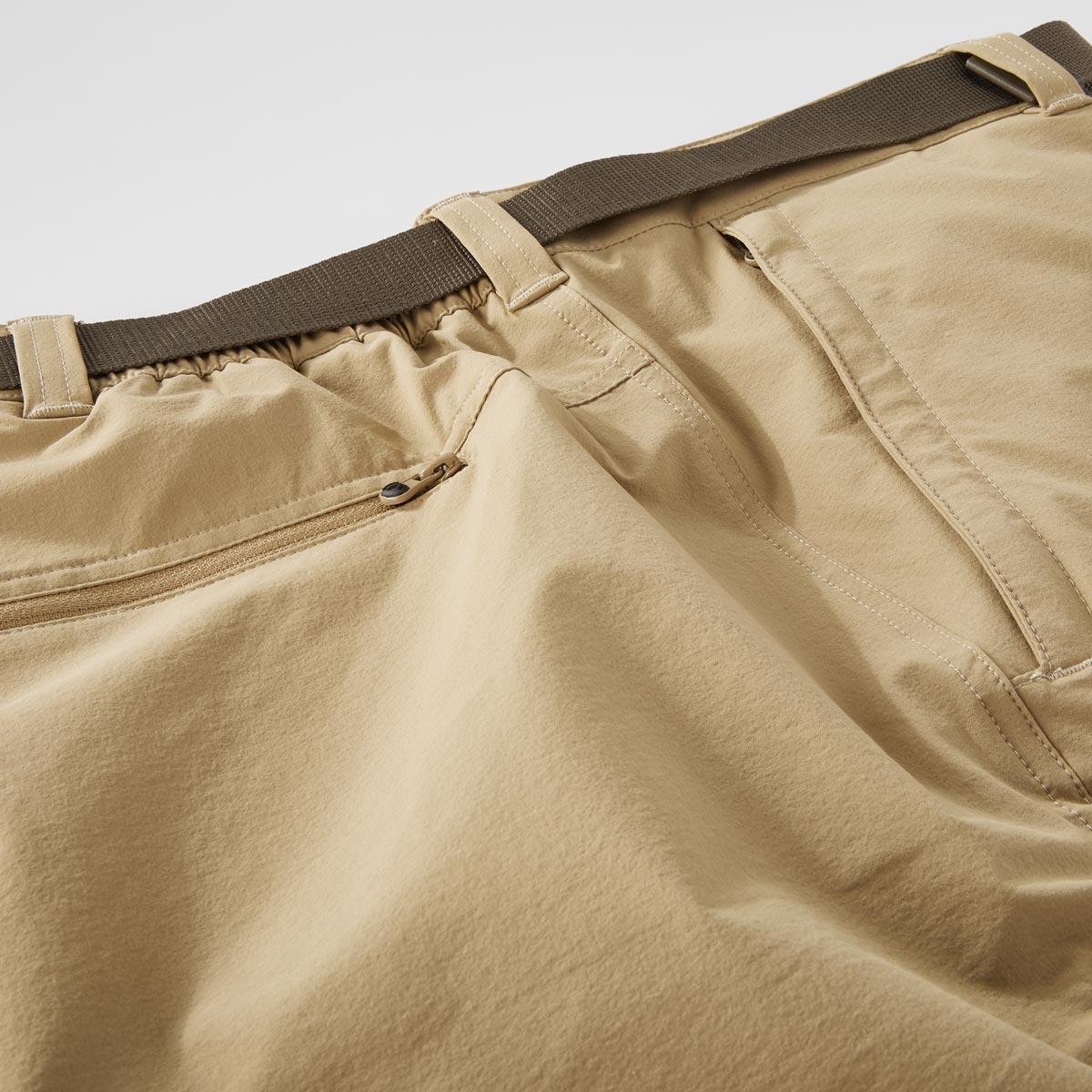 Maier Sports Trekkinghose mit Stretch und Krempelbeinen beige