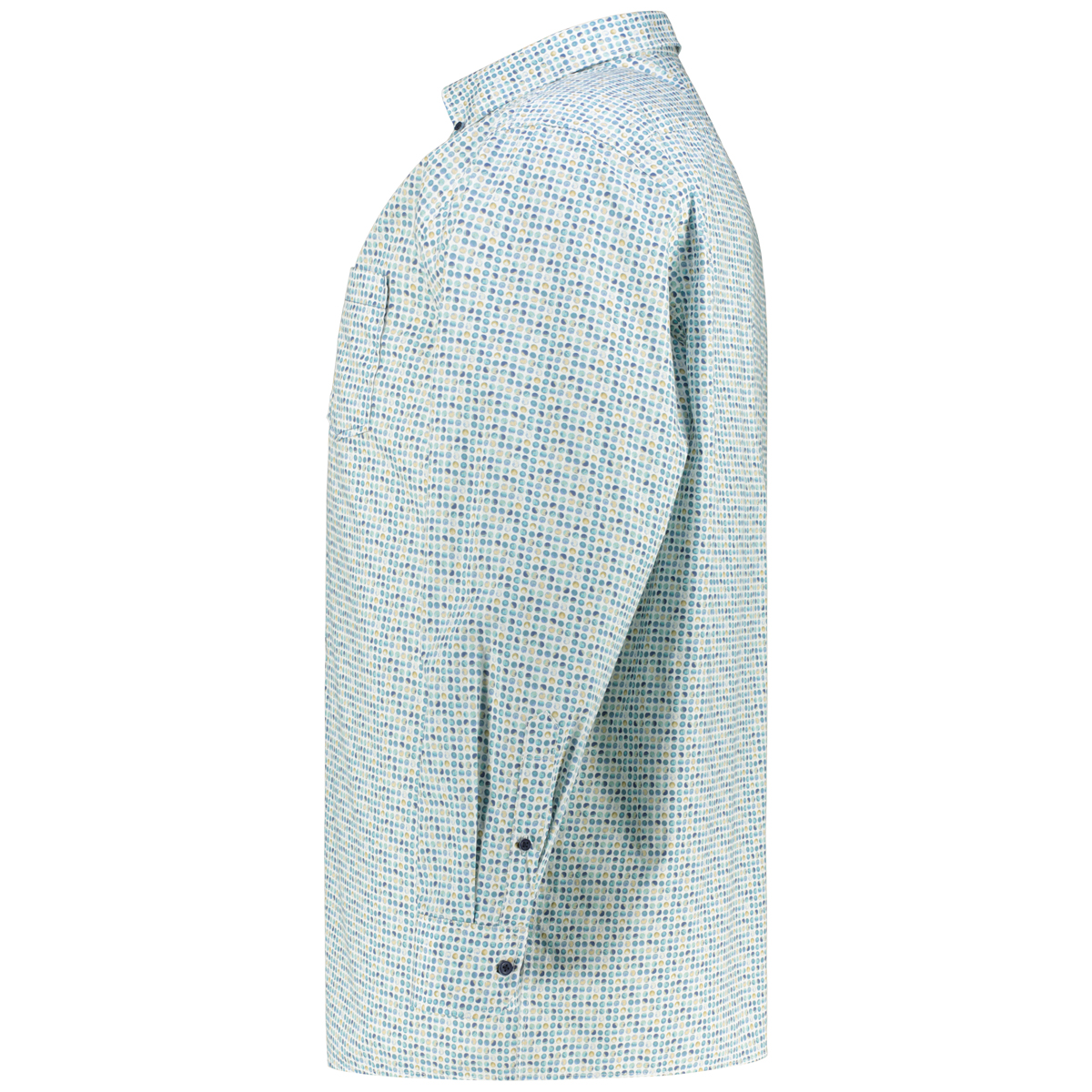 CASA MODA Freizeithemd mit Allover-Print blau/grau