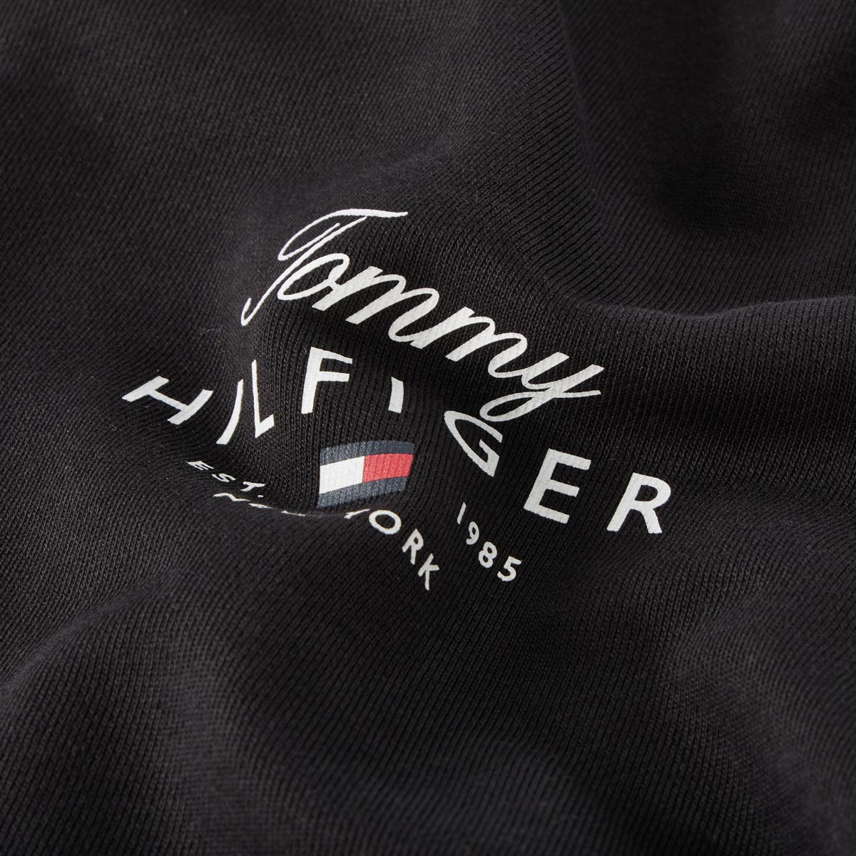 Tommy Hilfiger Sweatjacke mit Label-Print schwarz