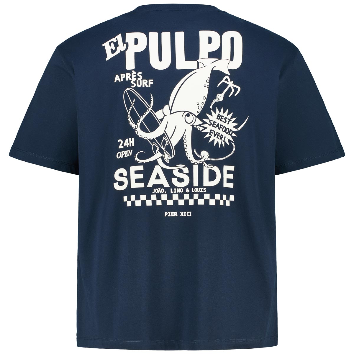 s.Oliver T-Shirt mit Print auf Vorder- und Rückseite dunkelblau