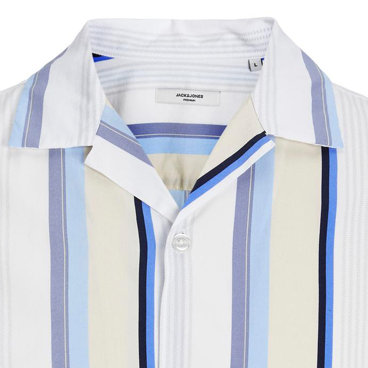 Jack&Jones Freizeithemd aus Viskosemischung hellblau/weiß