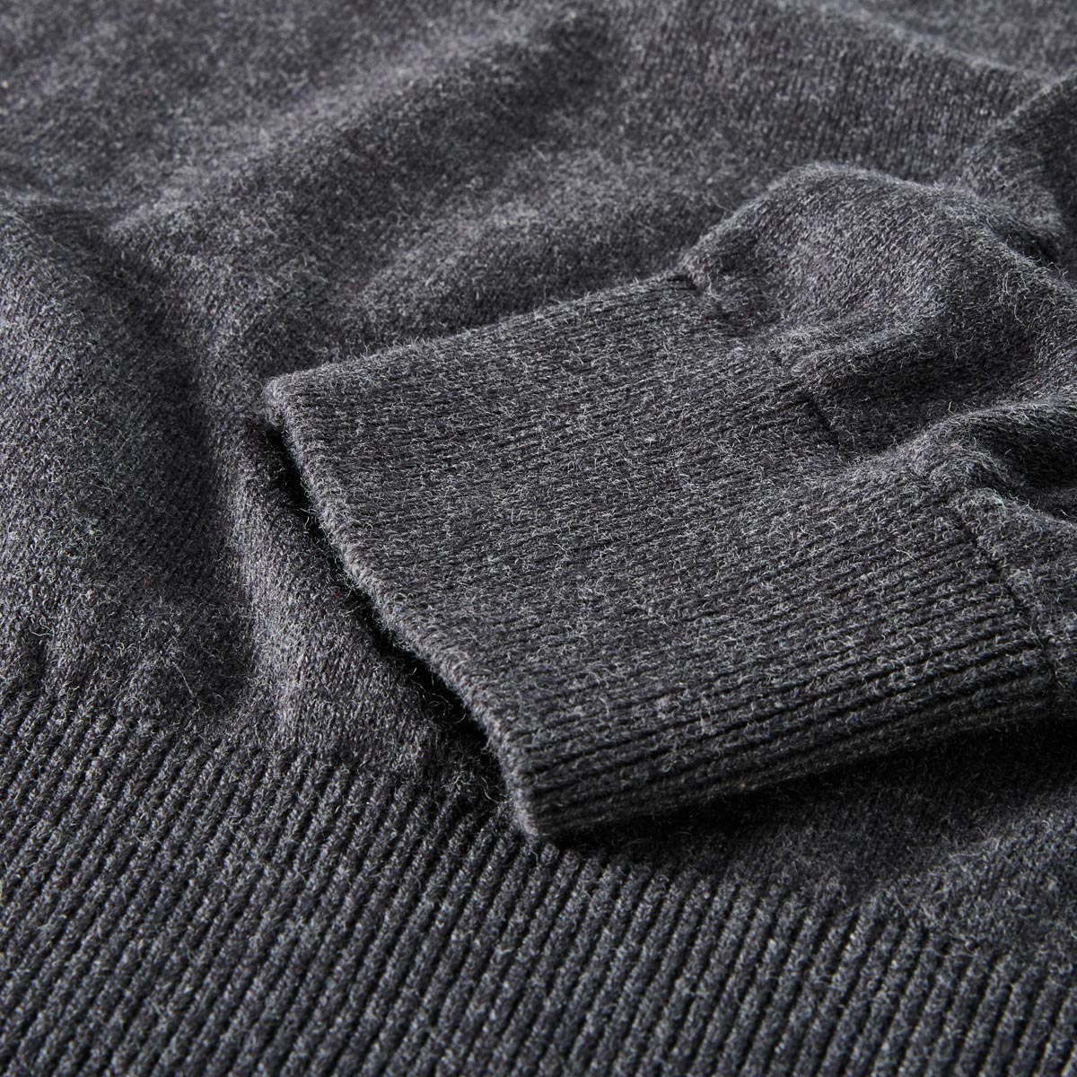 Pfundskerl Feinstrickpullover mit Kaschmir anthrazit