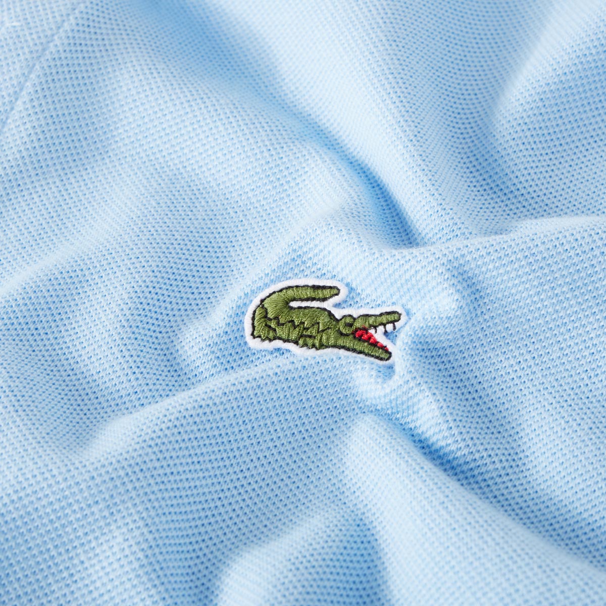 LACOSTE Poloshirt aus Baumwoll-Piqué hellblau