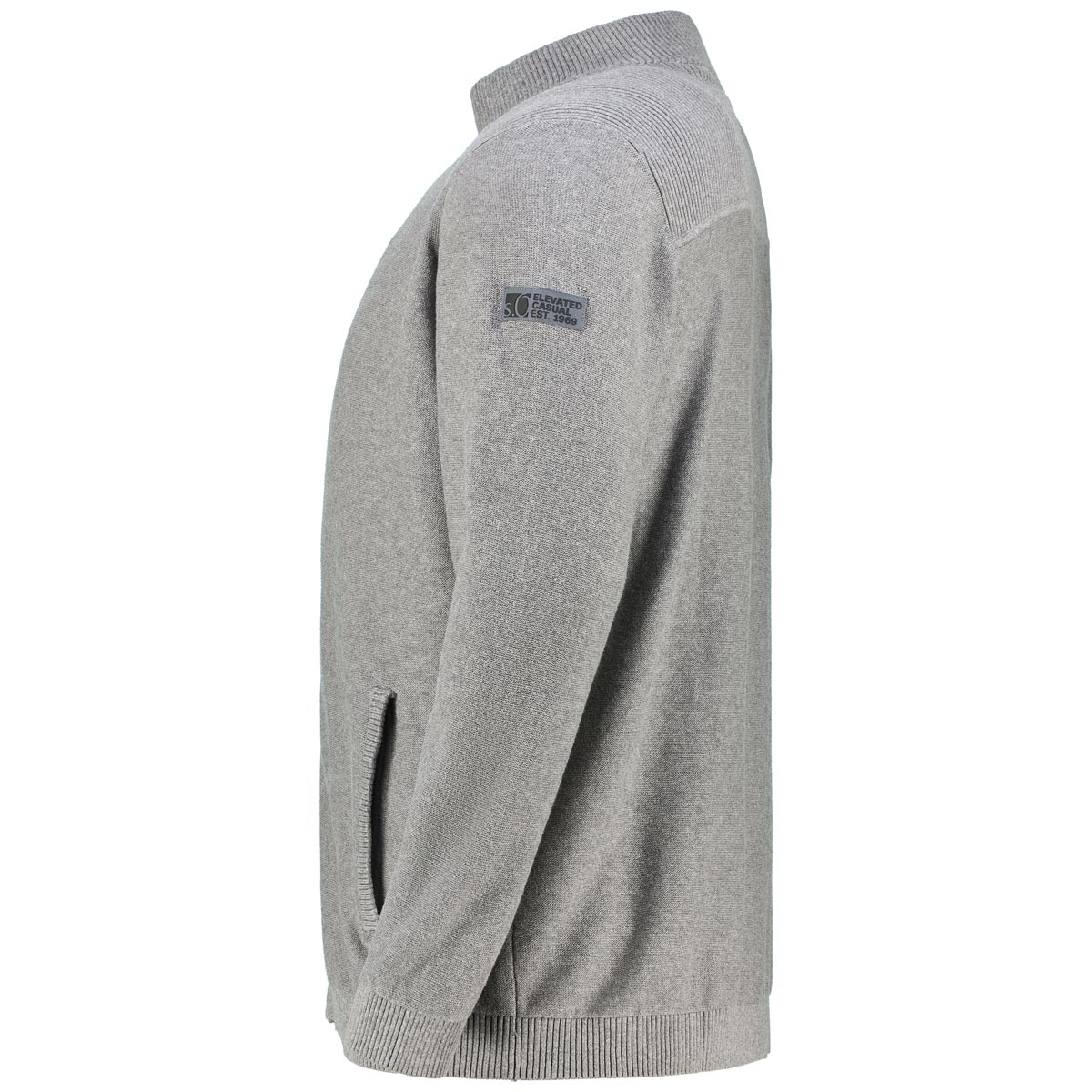 s.Oliver Strickjacke aus Baumwolle Farbe grau Größe: 4XL günstig online kaufen